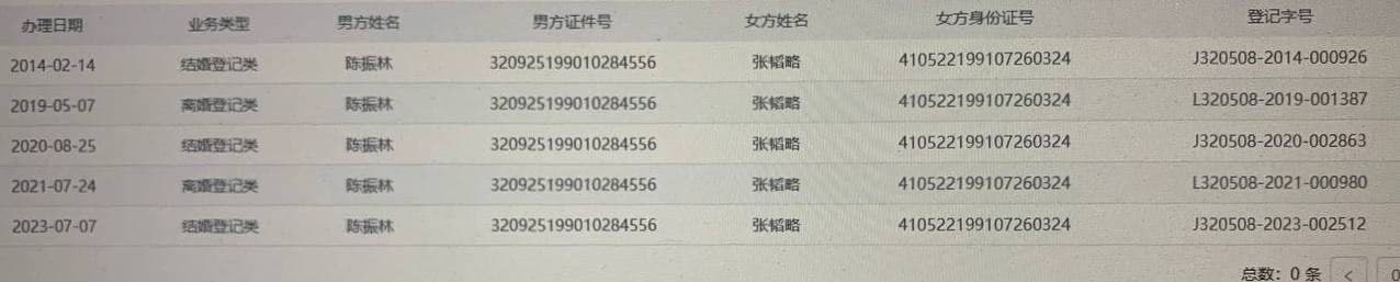 婚姻状况(带历史数据)查询